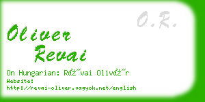 oliver revai business card